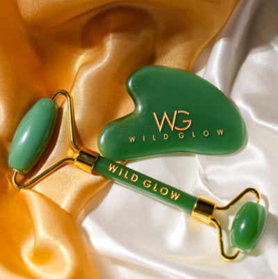 Brazilian Green Jade Roller & Gua Sha Set for Youthful Skin