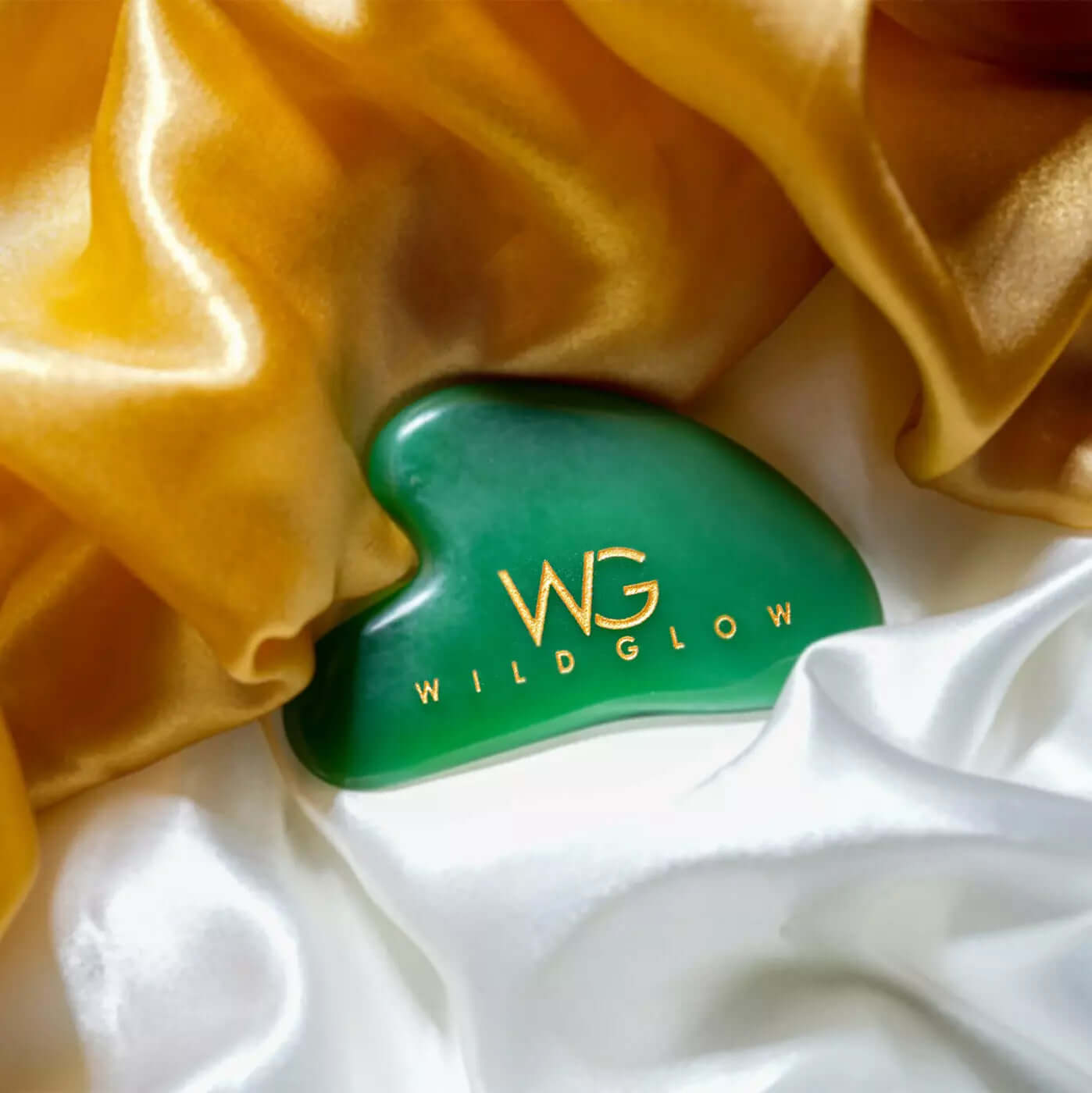 Brazilian Green Jade Gua Sha Stone For Facial Contours & Shaping Jawline