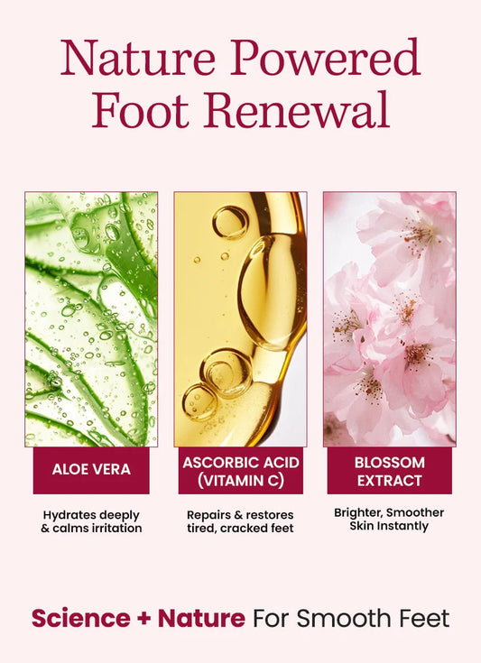 Korean Foot Mask with Cherry Blossom