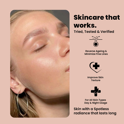 Rose Quartz Roller & Gua Sha Set + 24K Serum for Glow & Lift