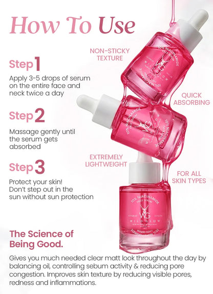 Serum bottles with usage instructions on a white background