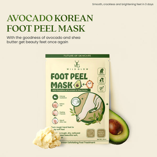 Korean Foot Mask with Avocado & Shea Butter