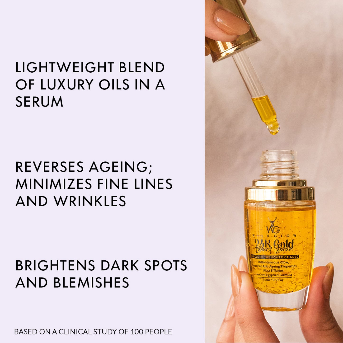 Real 24K Gold Serum for Radiance Glow and Anti-Ageing