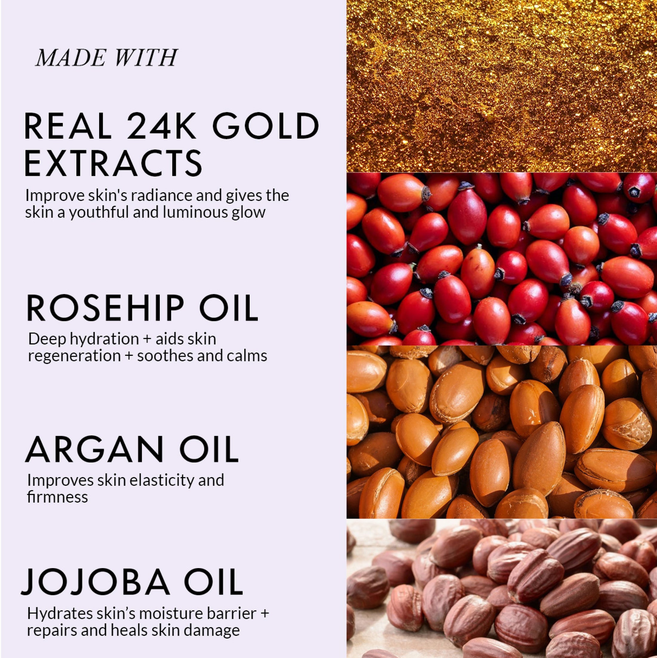 Real 24K Gold Serum for Radiance Glow and Anti-Ageing