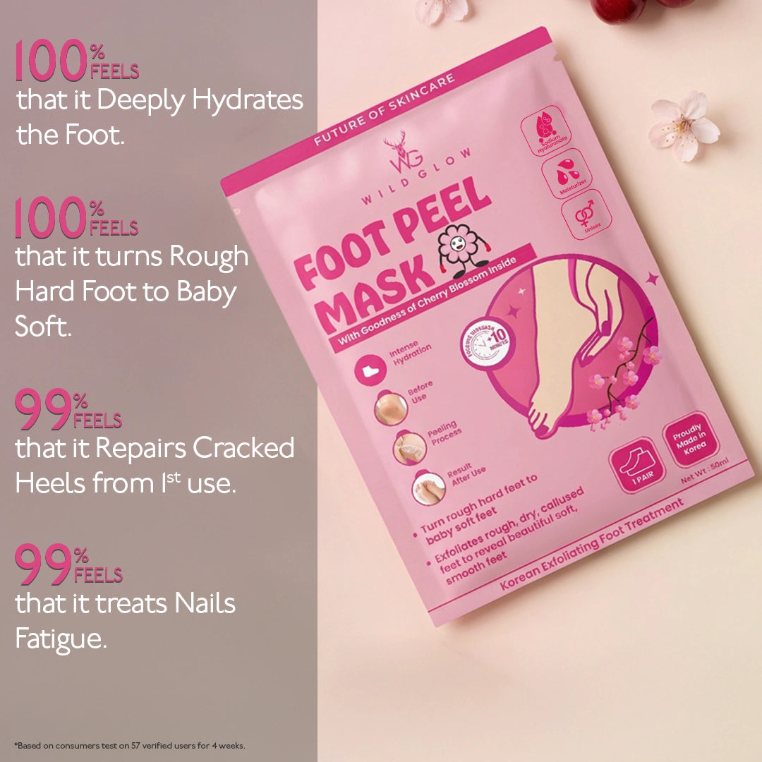 Korean Foot Mask with Cherry Blossom