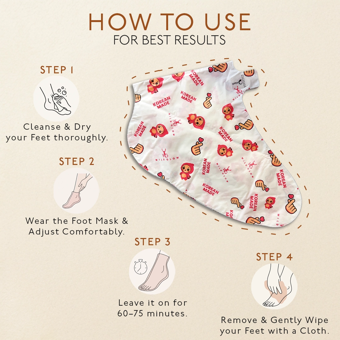 Korean Foot Mask with Avocado & Shea Butter