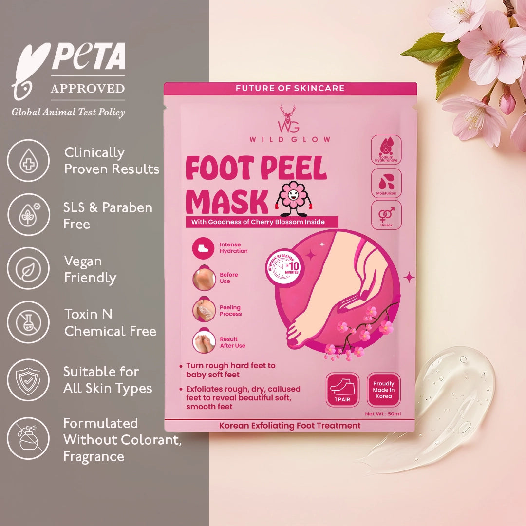 Korean Foot Mask with Cherry Blossom