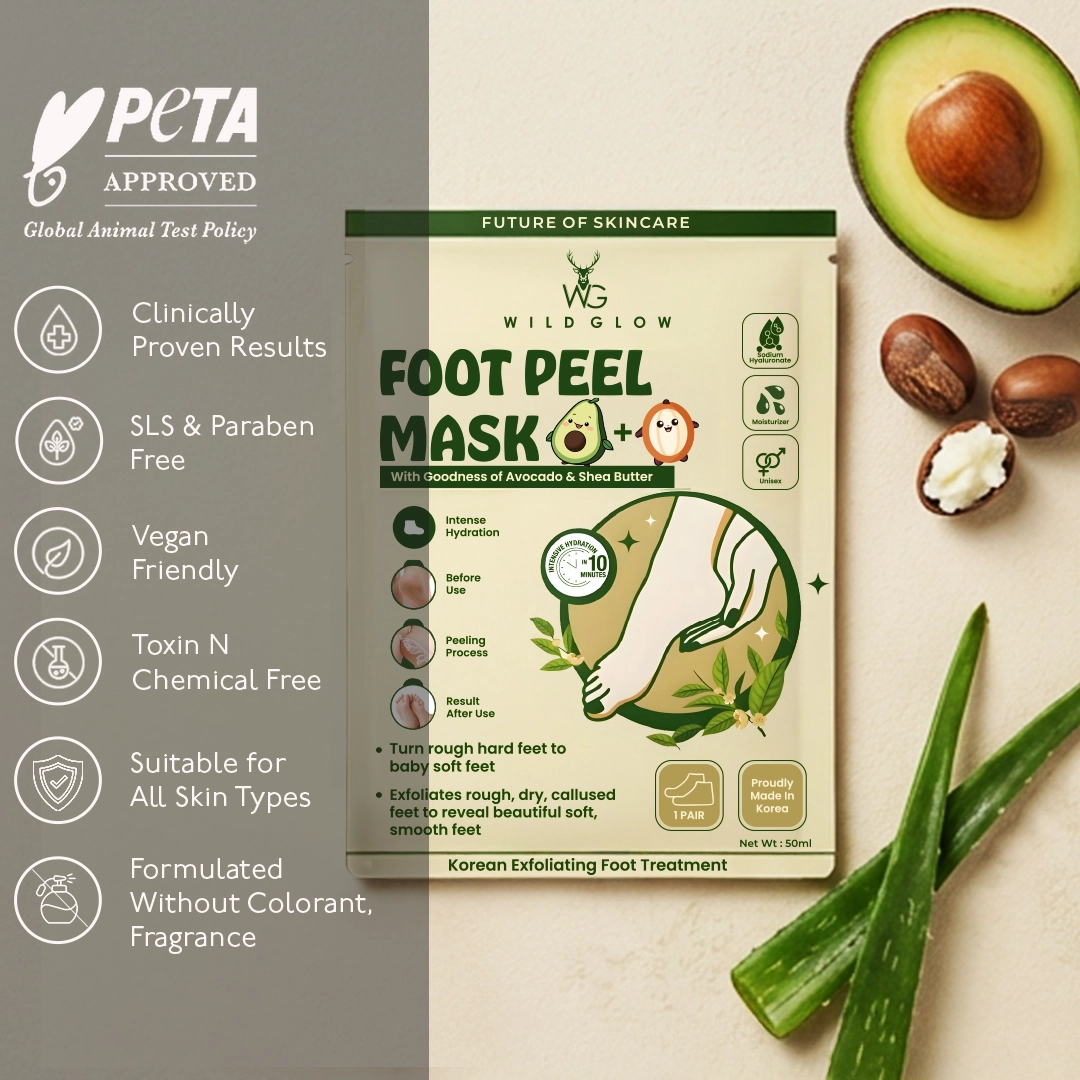 Korean Foot Mask with Avocado & Shea Butter