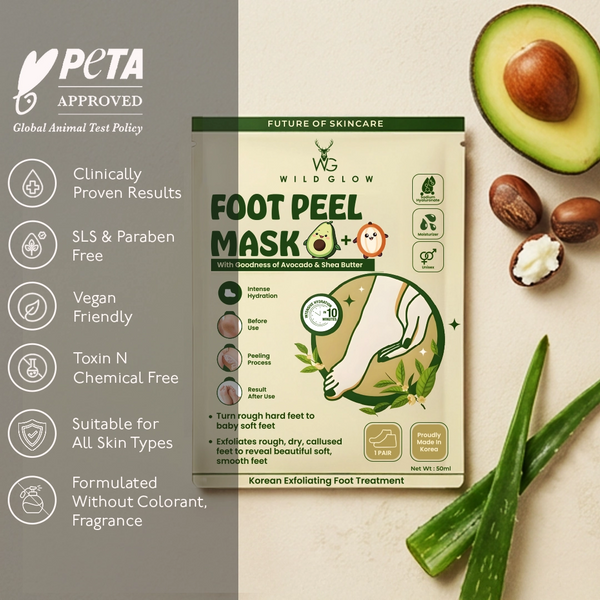 Korean Foot Mask with Avocado & Shea Butter