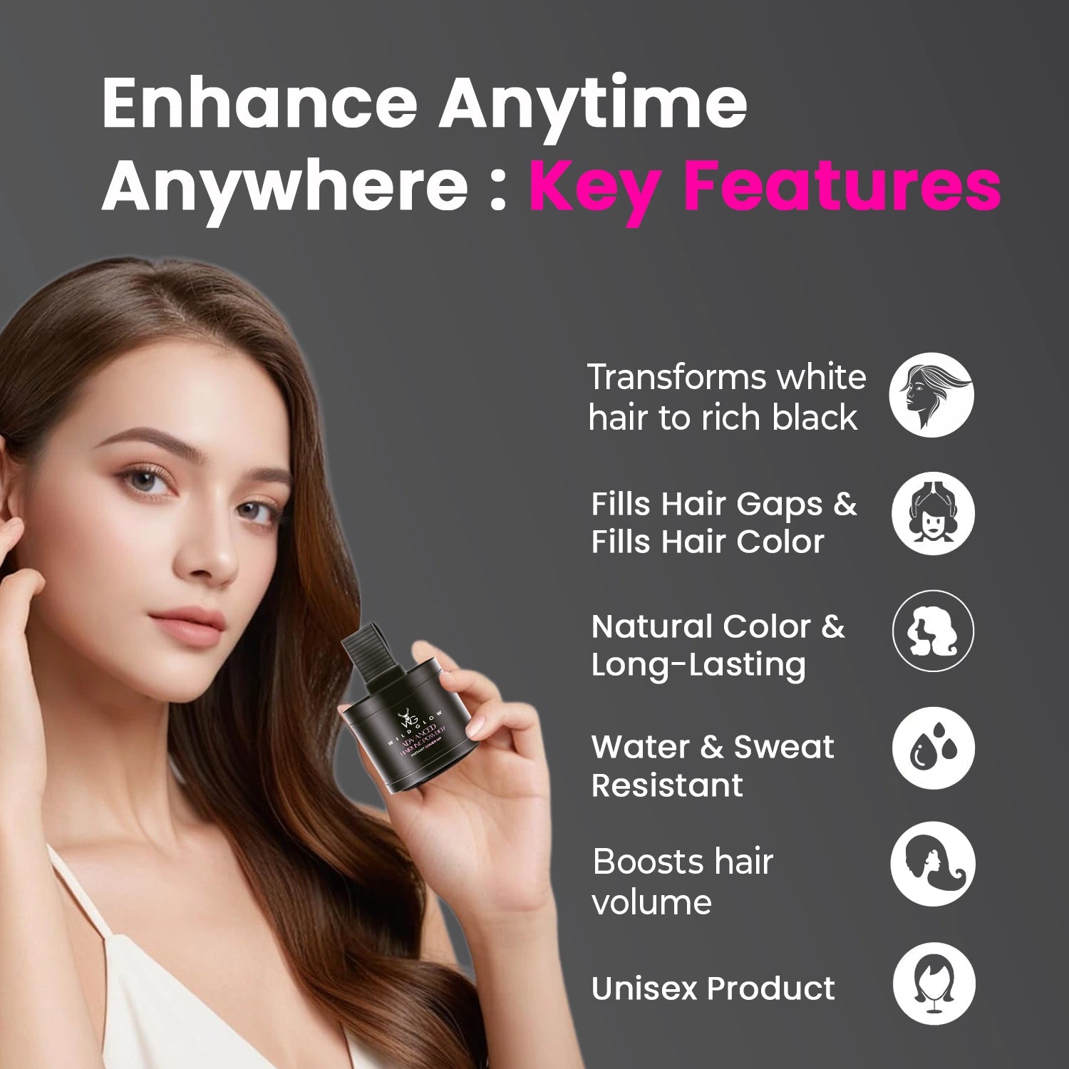 Advanced Hairline Density Filler Powder – Covers Grey Roots & Bald Spots Instantly (10gm)