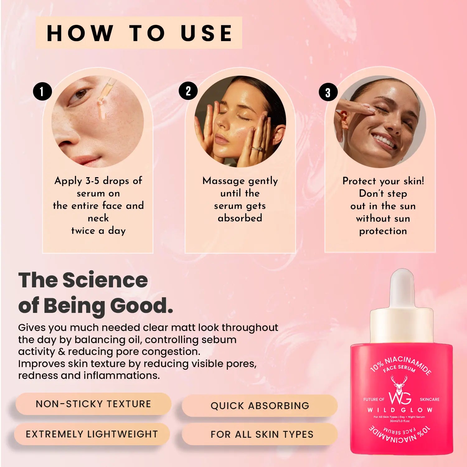 10% Niacinamide Face Serum for Pore Care & Clear Glow – 30ml