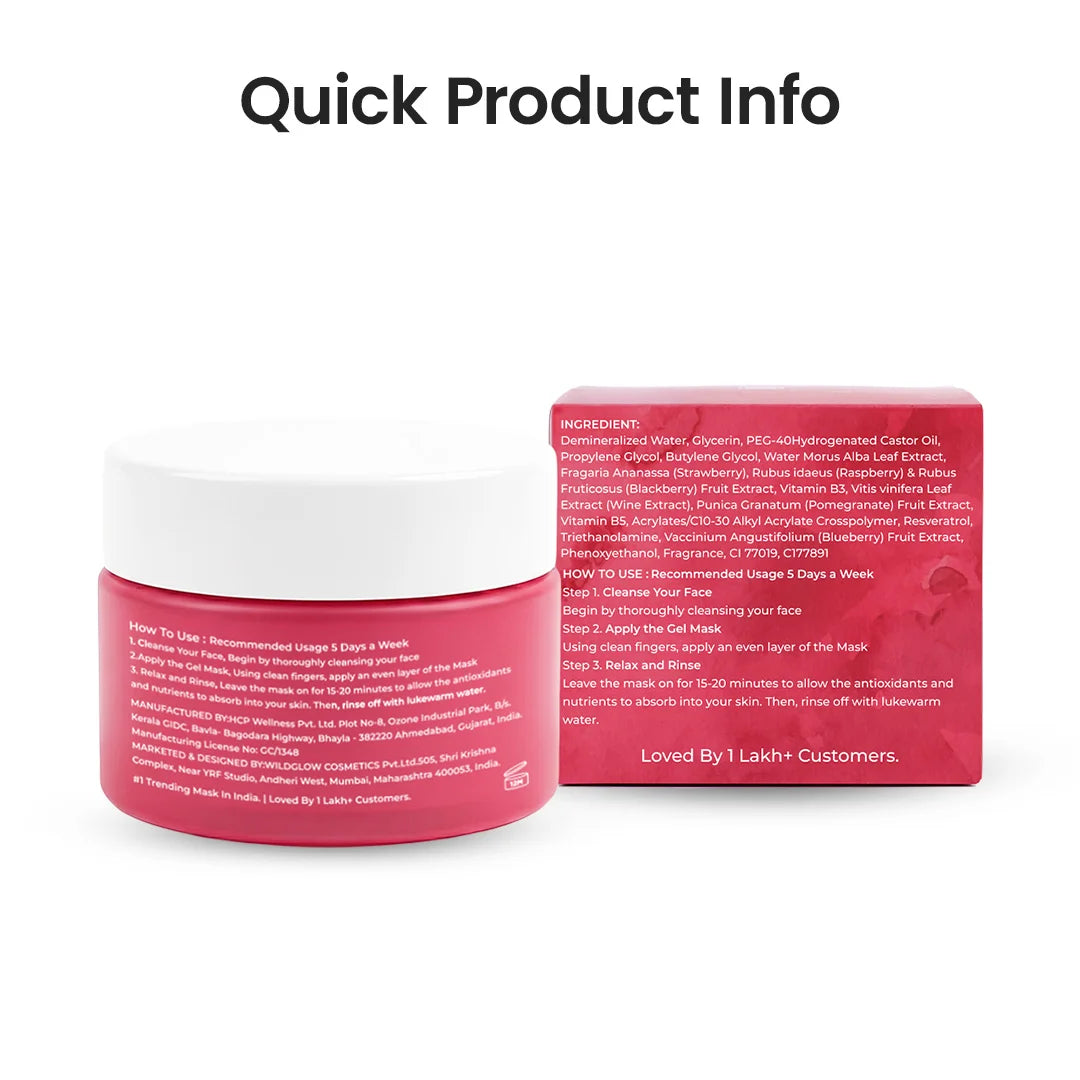 Red Wine Gel Face Mask | 50GM