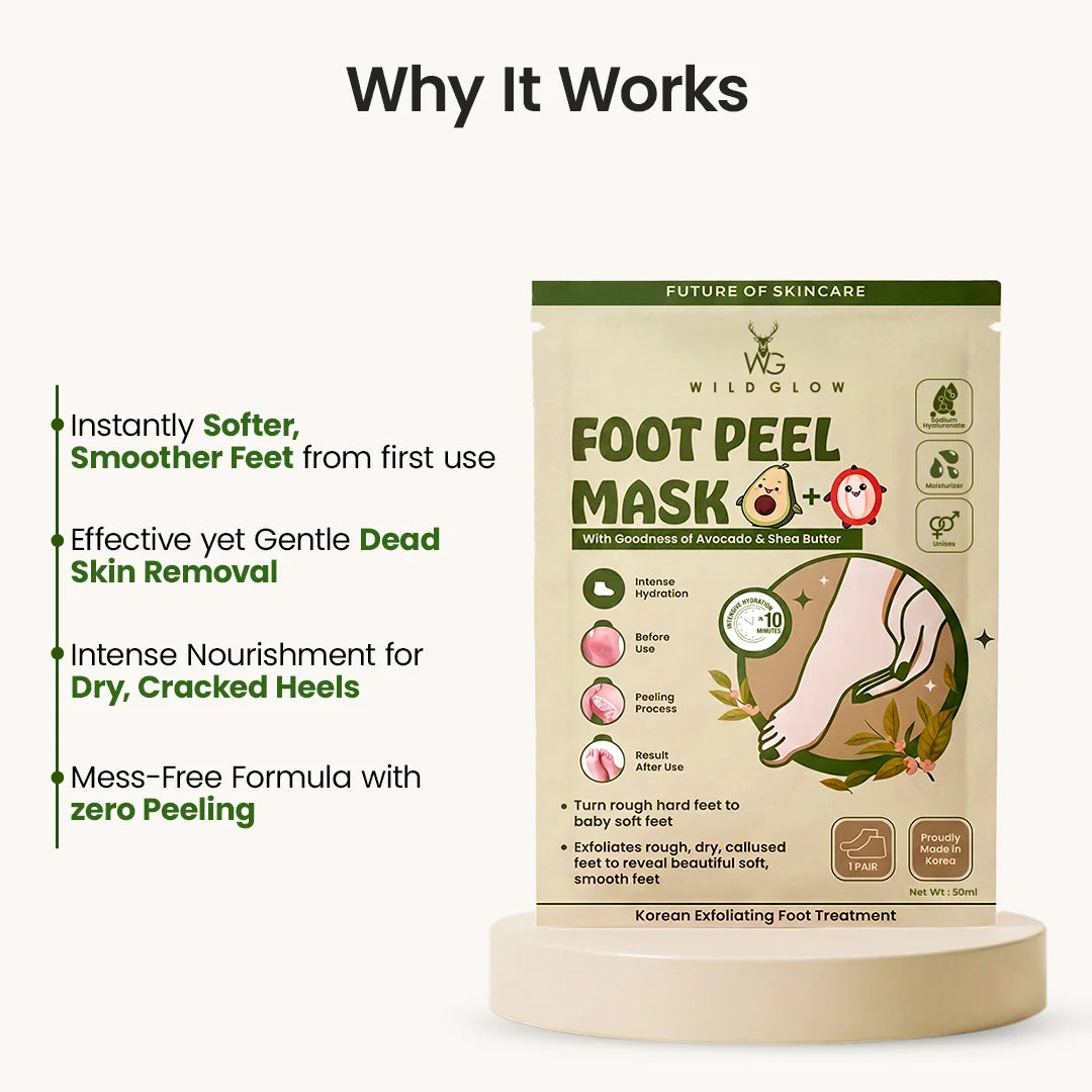 Korean Foot Mask with Avocado & Shea Butter