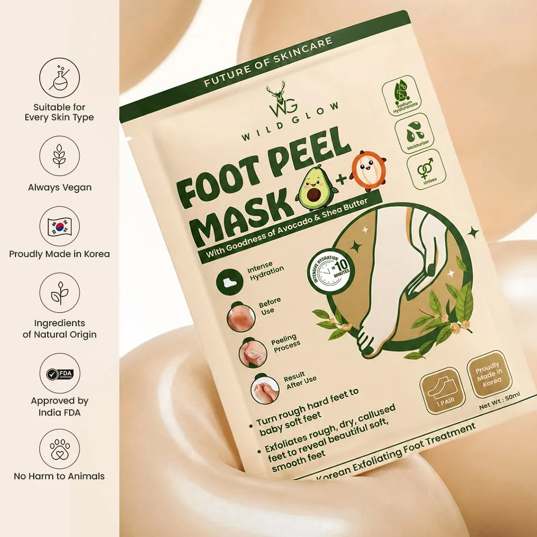 Korean Foot Mask with Avocado & Shea Butter