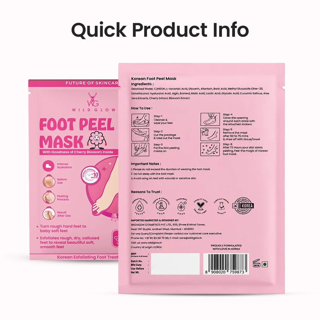 Korean Foot Mask with Cherry Blossom