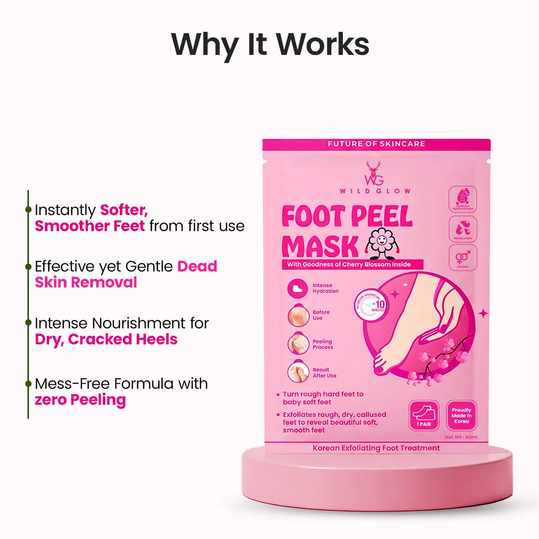 Korean Foot Mask with Cherry Blossom