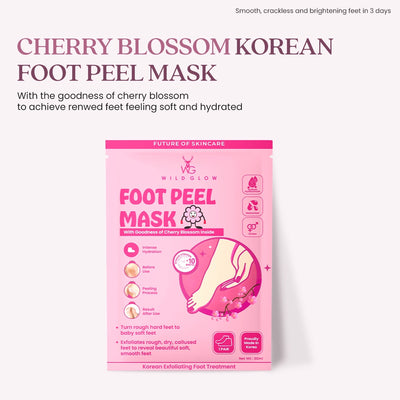 Korean Foot Mask with Cherry Blossom