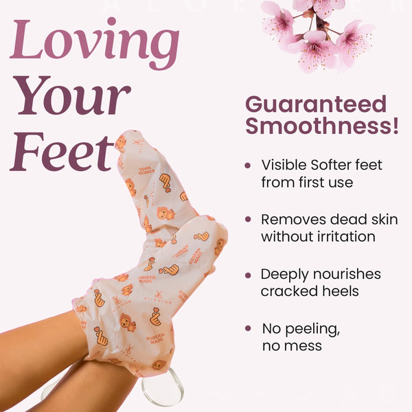 Korean Foot Mask with Cherry Blossom