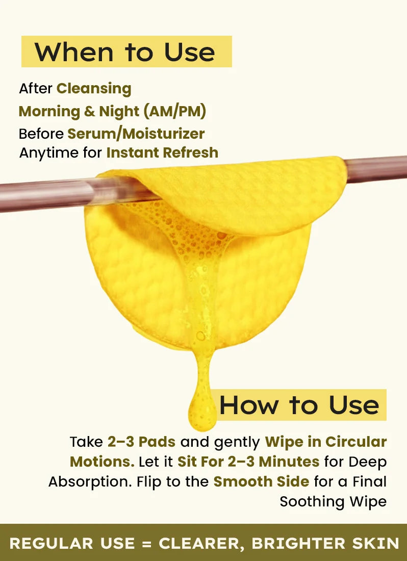 Kojic Acid & Turmeric Cleansing Pads - 40Pcs