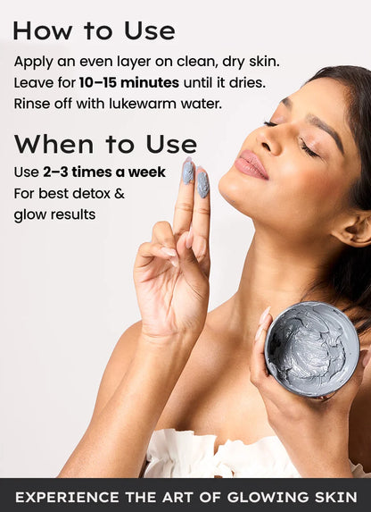 Woman applying a skincare product with text on how to use it.