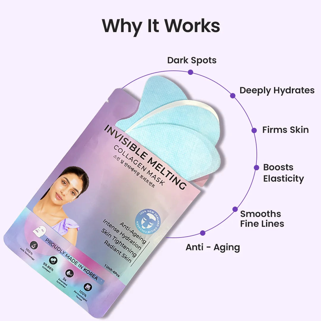 Invisible Collagen Sheet Mask | 6 Pcs