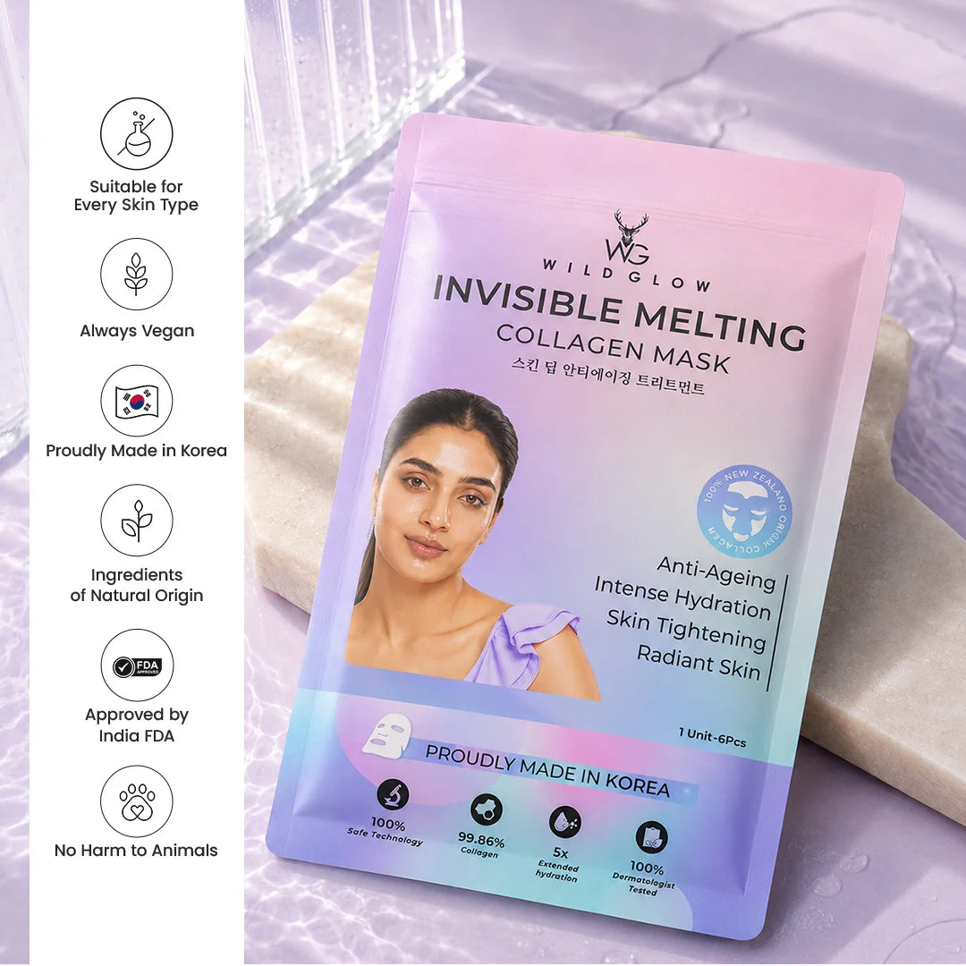 Invisible Collagen Sheet Mask | 6 Pcs