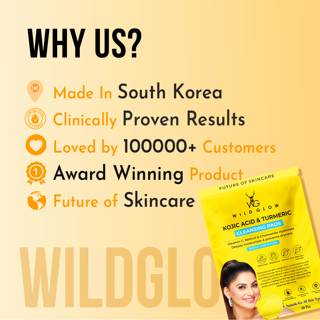 Kojic Acid & Turmeric Korean Cleansing Pads -40Pcs