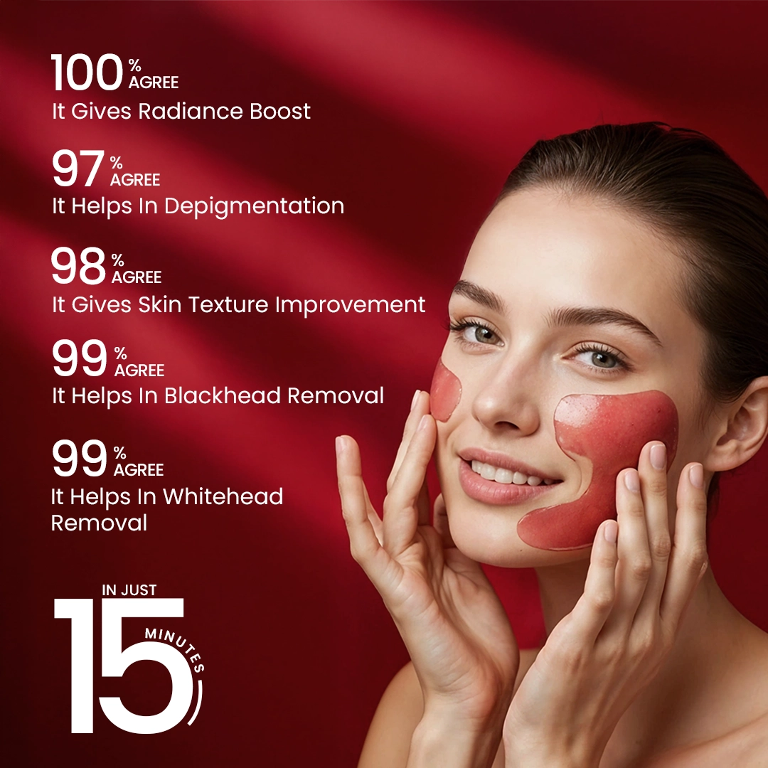 Red Wine Gel Face Mask With Paris-based RedWine Extracts - 50GM
