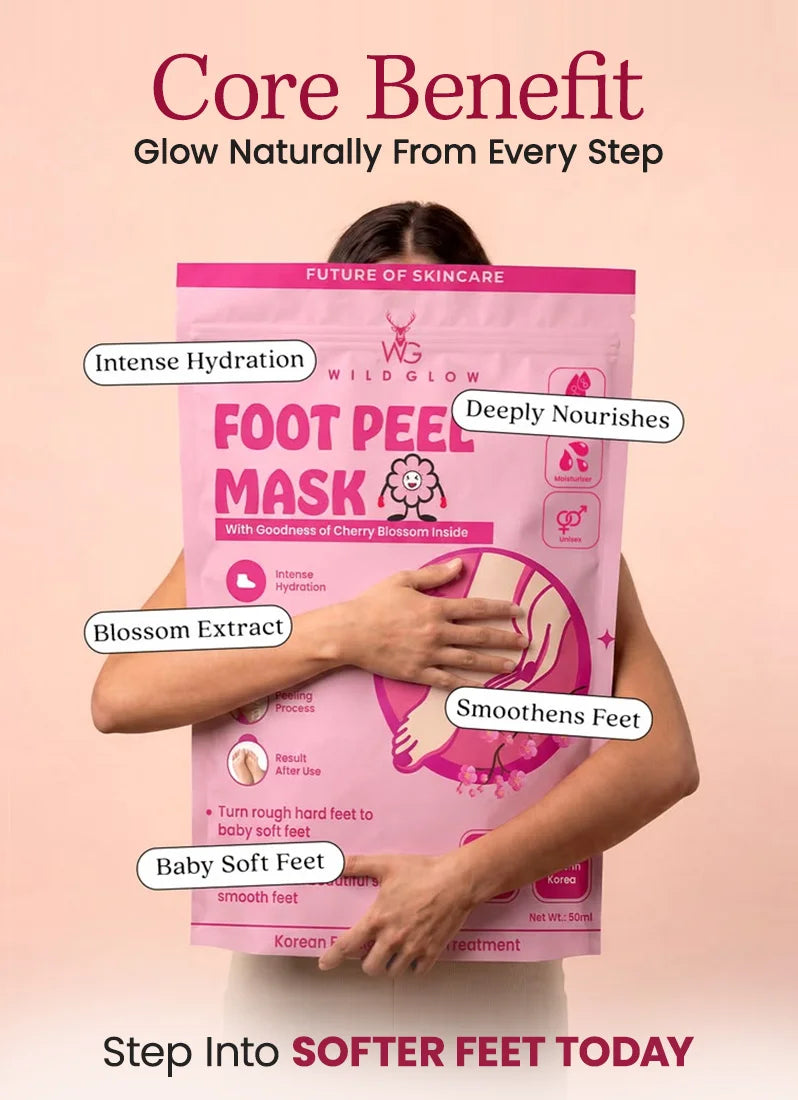 Korean Foot Mask with Cherry Blossom