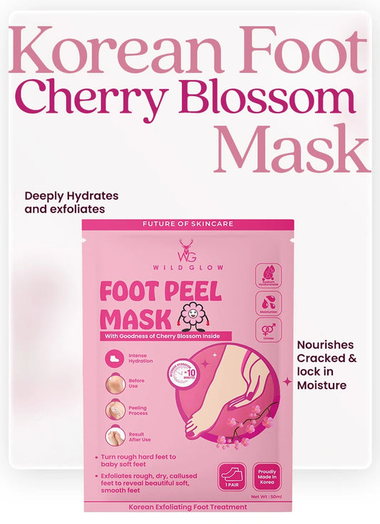 Korean Foot Mask with Cherry Blossom