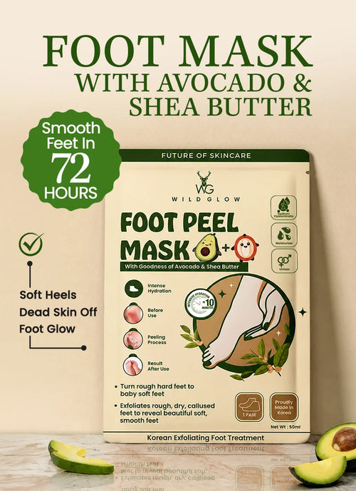 Korean Foot Mask with Avocado & Shea Butter