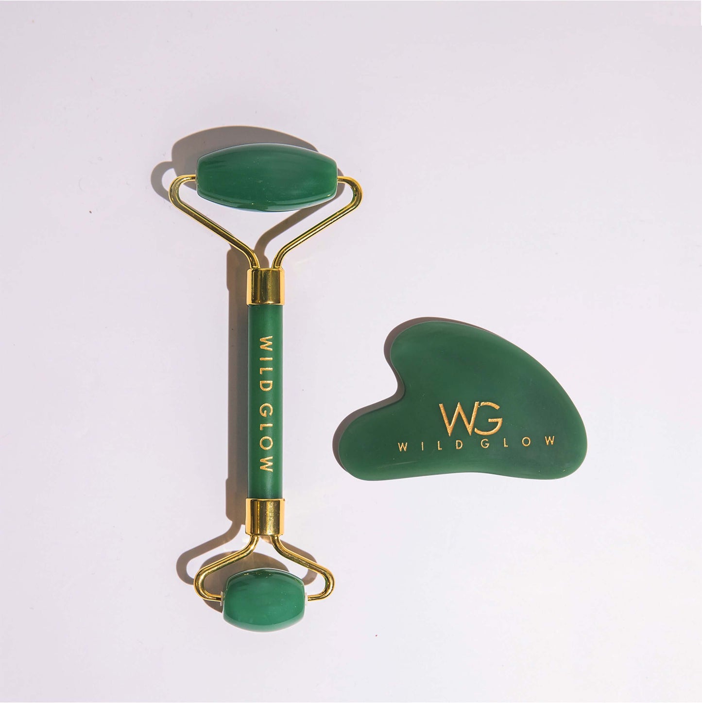 Brazilian Green Jade Roller & Gua Sha Set for Youthful Skin