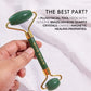 Brazilian Green Jade Face Roller For Smoothing Fine Lines & Wrinkles