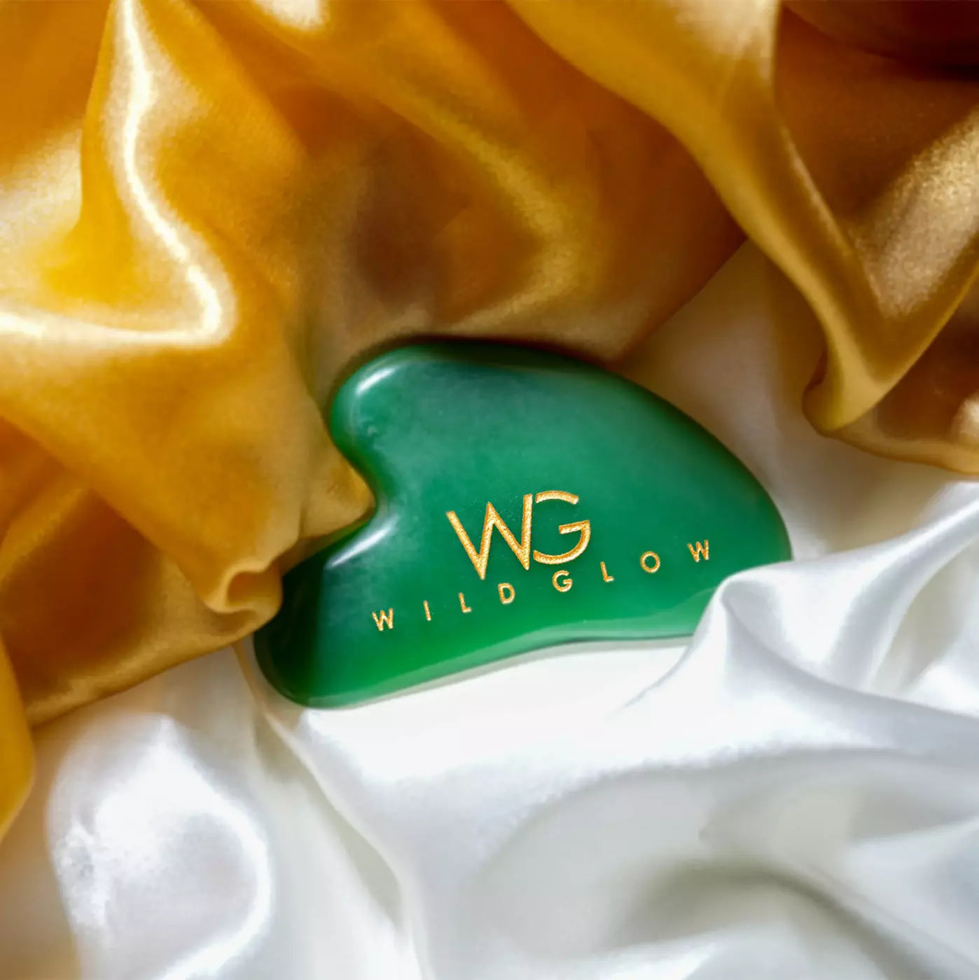 Brazilian Green Jade Gua Sha Stone For Facial Contours & Shaping Jawline