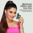 Load image into Gallery viewer, Brazilian Green Jade Gua Sha Stone For Facial Contours & Shaped Jawline
