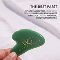 Load image into Gallery viewer, Brazilian Green Jade Gua Sha Stone For Facial Contours & Shaped Jawline
