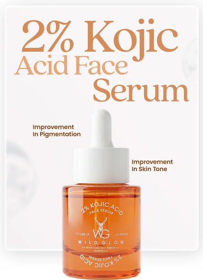 2% Kojic Acid Face Serum for Brightening & Dark Spot Care – 30ml