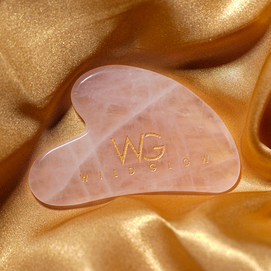 Brazilian Rose Quartz Gua Sha Stone For Facial Contours & Shaped Jawline