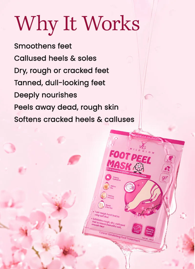 Korean Foot Mask with Cherry Blossom
